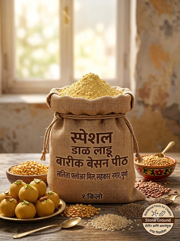 स्पेशल डाळ लाडू बारीक बेसन पीठ
