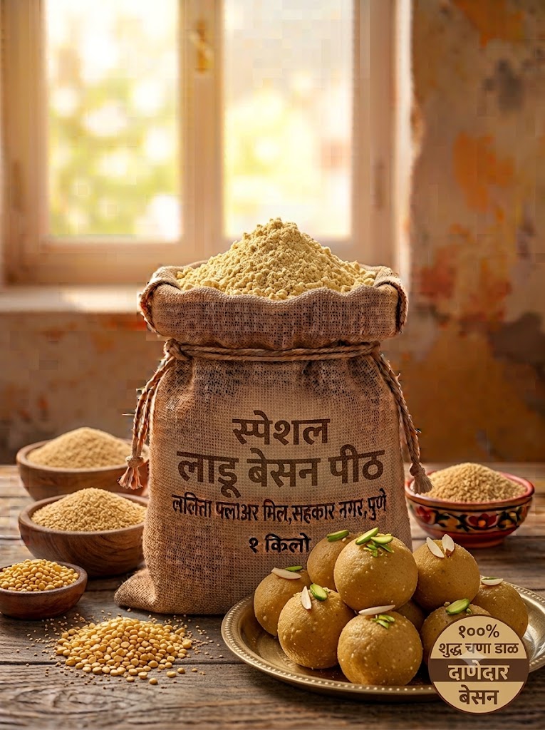 स्पेशल लाडू बेसन पीठ